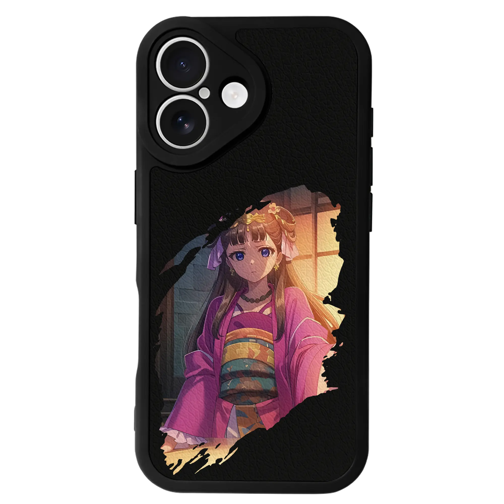 薬屋のひとりごと グッズ,里樹妃 - IPhone 16シリーズ対応 ・ シリコンスマホケース ・ レザー調 ・ 高精度フィット ・ 耐衝撃 ・ ワイヤレス充電対応 ・ 精密カット